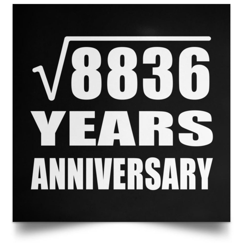 94th Anniversary Square Root of 8836 Years Anniversary - Poster Square