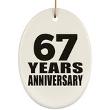 67th Anniversary 67 Years - Oval Ornament