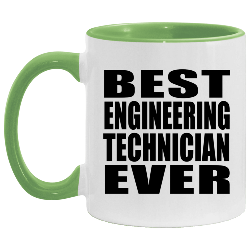 Best Engineering Technician Ever - 11oz Accent Mug Green