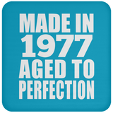 47th Birthday Made In 1977 Aged to Perfection - Drink Coaster