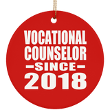 Vocational Counselor Since 2018 - Circle Ornament