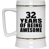 32nd Birthday 32 Years Of Being Awesome - Beer Stein