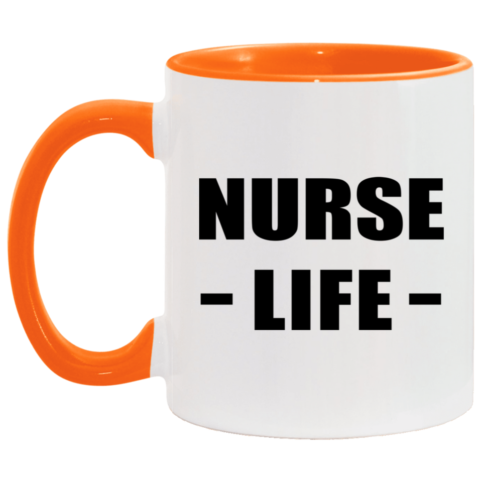 Nurse Life - 11oz Accent Mug Orange