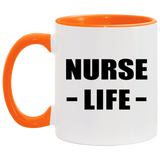 Nurse Life - 11oz Accent Mug Orange