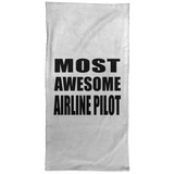 Most Awesome Airline Pilot - Hand Towel