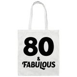 80th Birthday 80 & Fabulous - Tote Bag White