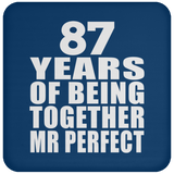 87th Anniversary 87 Years Of Being Mr Perfect - Drink Coaster
