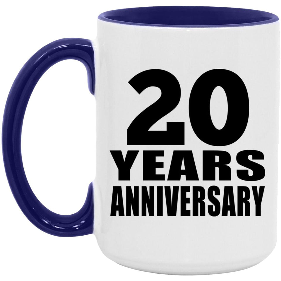 20th Anniversary 20 Years Anniversary - 15oz Accent Mug Purple
