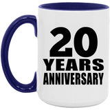 20th Anniversary 20 Years Anniversary - 15oz Accent Mug Purple