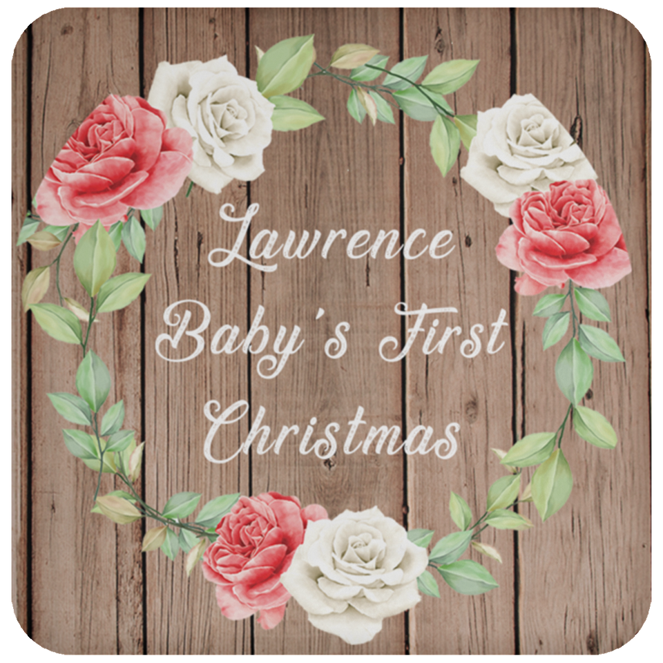 Lawrence Baby's First Christmas - Drink Coaster B