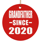 Grandfather Since 2020 - Circle Ornament