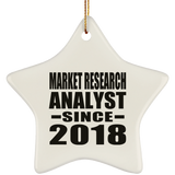 Market Research Analyst Since 2018 - Star Ornament
