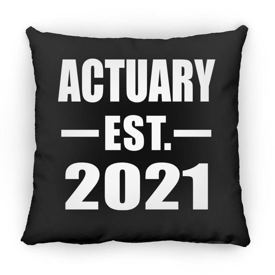 Actuary Established EST. 2021 - Throw Pillow Black
