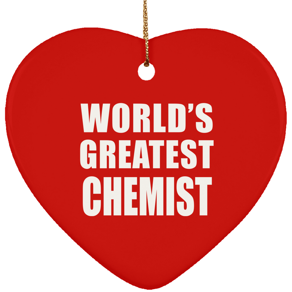 World's Greatest Chemist - Heart Ornament