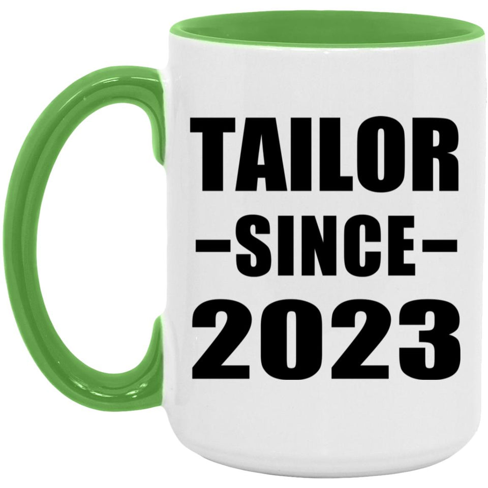Tailor Since 2023 - 15oz Accent Mug Green