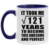 11th Birthday Took Square Root of 121 Years To Awesome - 11oz Accent Mug Purple
