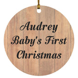 Audrey Baby's First Christmas - Circle Ornament C