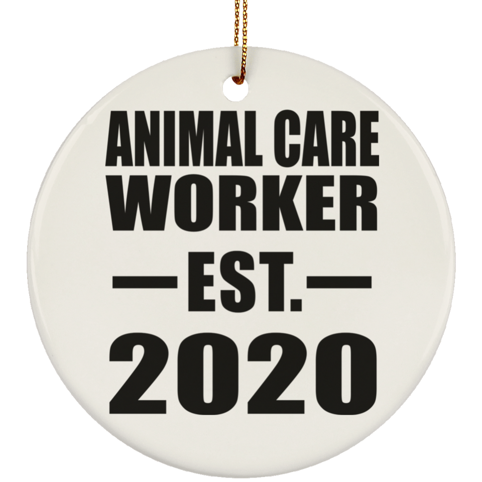 Animal Care Worker Established EST. 2020 - Circle Ornament