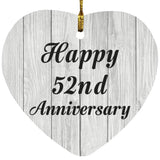Happy 52nd Anniversary - Heart Ornament F