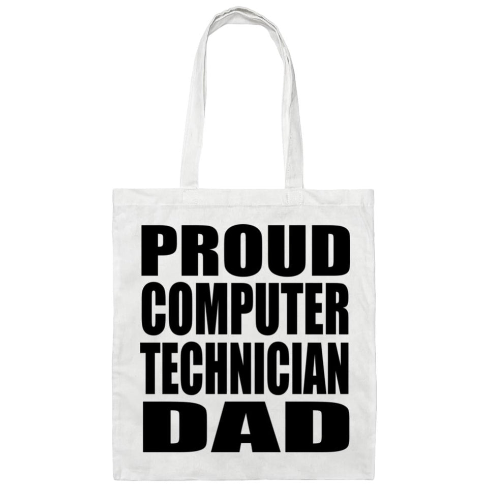 Proud Computer Technician Dad - Tote Bag White