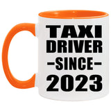 Taxi Driver Since 2023 - 11oz Accent Mug Orange