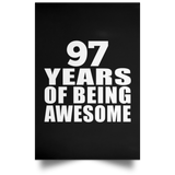 97th Birthday 97 Years Of Being Awesome - Poster Portrait