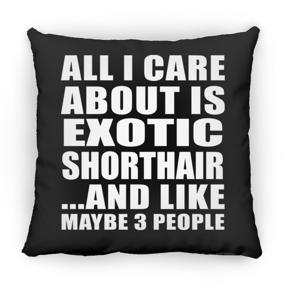 All I Care About Is Exotic Shorthair - Throw Pillow Black