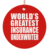 World's Greatest Insurance Underwriter - Circle Ornament