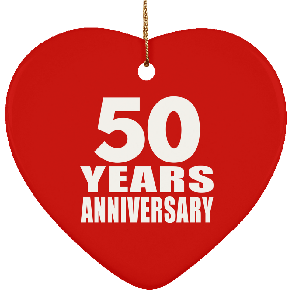 50th Anniversary 50 Years - Heart Ornament