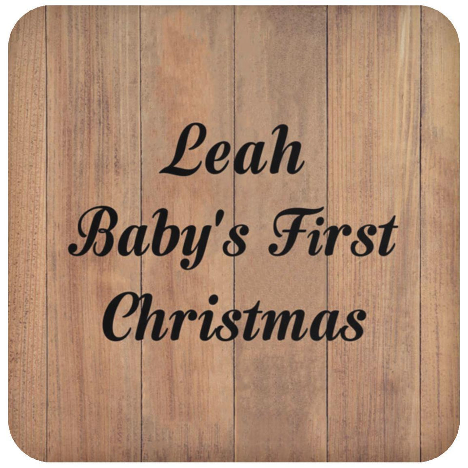 Leah Baby's First Christmas - Drink Coaster C