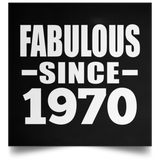 54th Birthday Fabulous Since 1970 - Poster Square