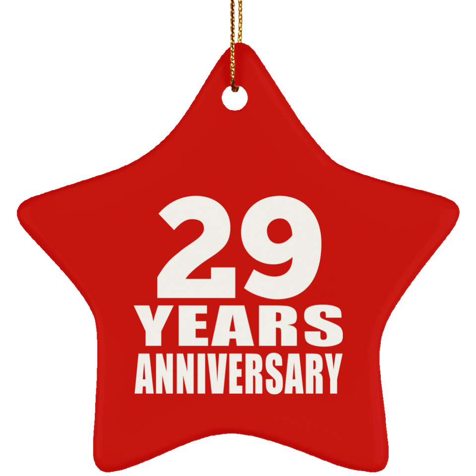 29th Anniversary 29 Years - Star Ornament