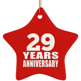 29th Anniversary 29 Years - Star Ornament