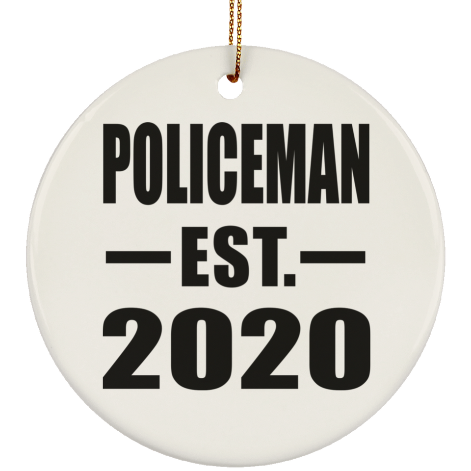 Policeman Established EST. 2020 - Circle Ornament
