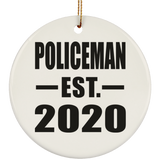 Policeman Established EST. 2020 - Circle Ornament