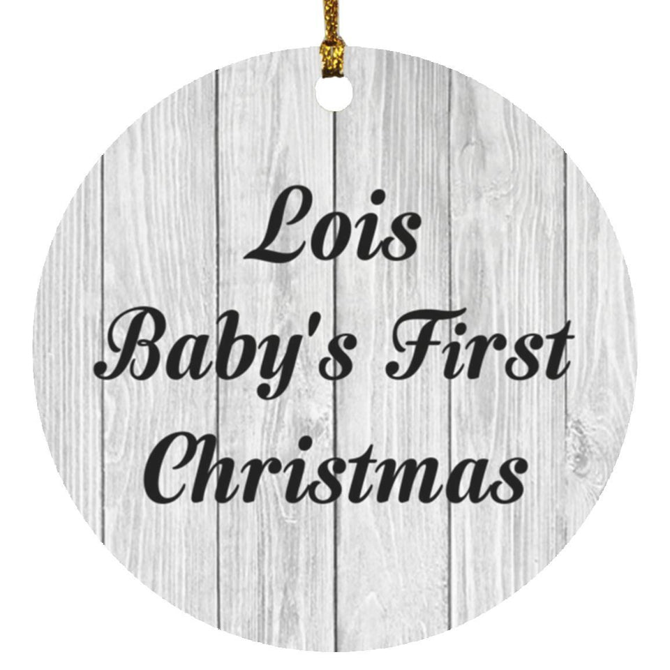 Lois Baby's First Christmas - Circle Ornament F