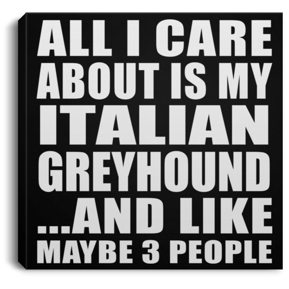 All I Care About Is My Italian Greyhound - Canvas Square