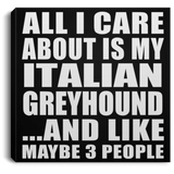 All I Care About Is My Italian Greyhound - Canvas Square
