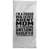 Proud Real Estate Agent Mom Of Awesome Daughter - Hand Towel