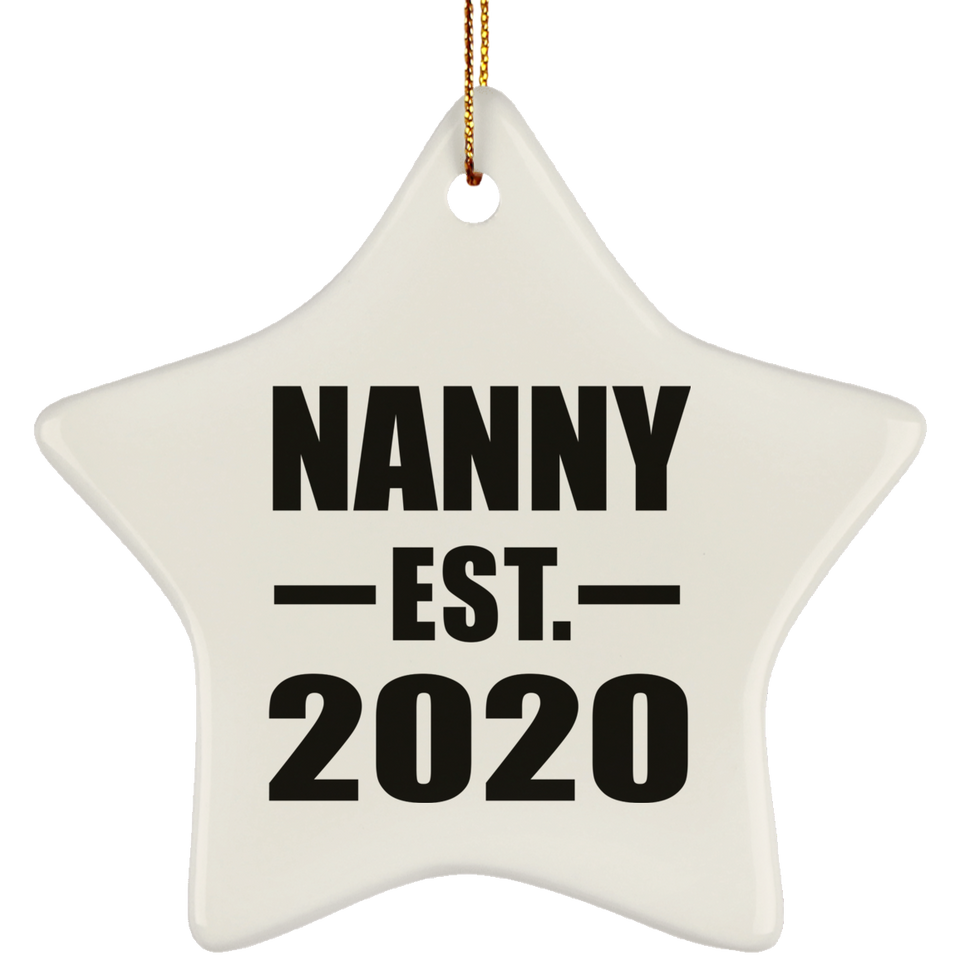 Nanny Established EST. 2020 - Star Ornament