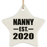 Nanny Established EST. 2020 - Star Ornament