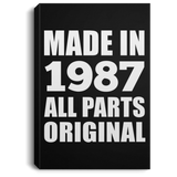 37th Birthday Made in 1987 All Parts Original - Canvas Portrait