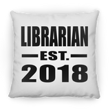 Librarian Established EST. 2018 - Throw Pillow