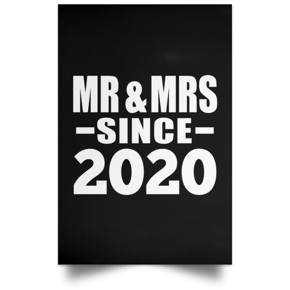 4th Anniversary Mr & Mrs Since 2020 - Poster Portrait
