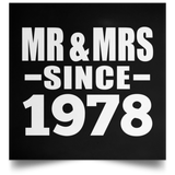 46th Anniversary Mr & Mrs Since 1978 - Poster Square