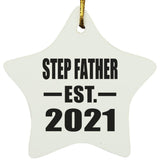 Step Father Established EST. 2021 - Star Ornament