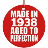 86th Birthday Made In 1938 Aged to Perfection - Circle Ornament