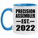 Precision Assembler Established EST. 2022 - 11oz Accent Mug Blue