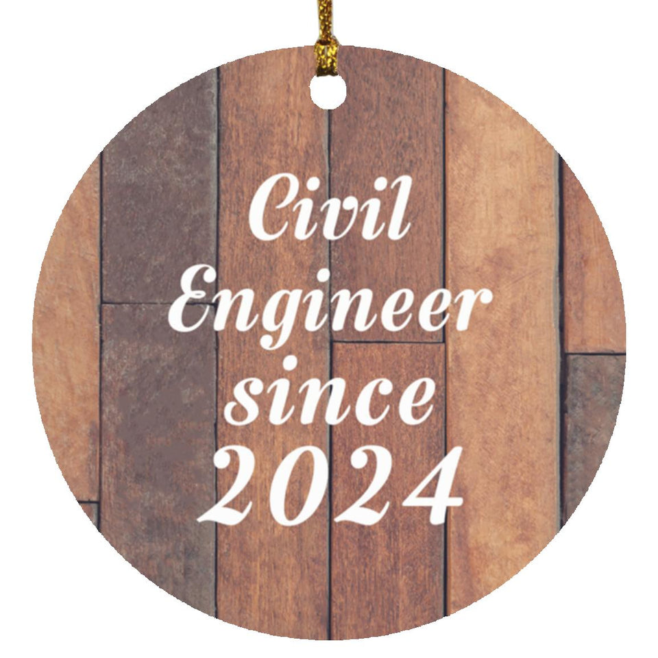 Civil Engineer Since 2024 - Circle Ornament E