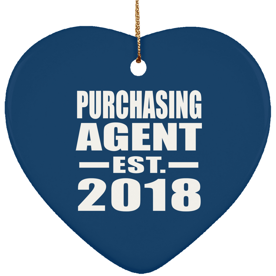 Purchasing Agent Established EST. 2018 - Heart Ornament